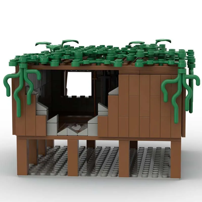 Zusammengebaute Log Cabin Modell Bausteine DIY Spiel Serie Sammeln Bau Haus Pädagogisches Spielzeug Kunststoff Ziegel Geschenke