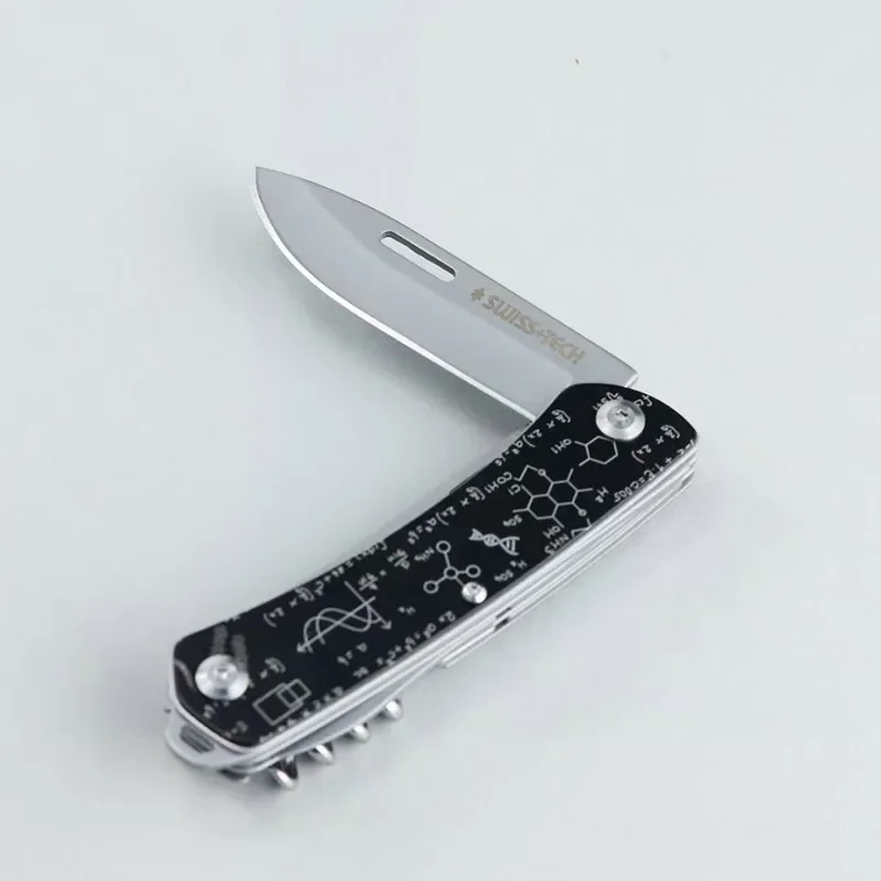 2024 Newest SWISS TECH Mini Folding Multitool Knife 9 In 1 EDC Outdoor Multi Functional Tools Portable Bottle Wine Opener