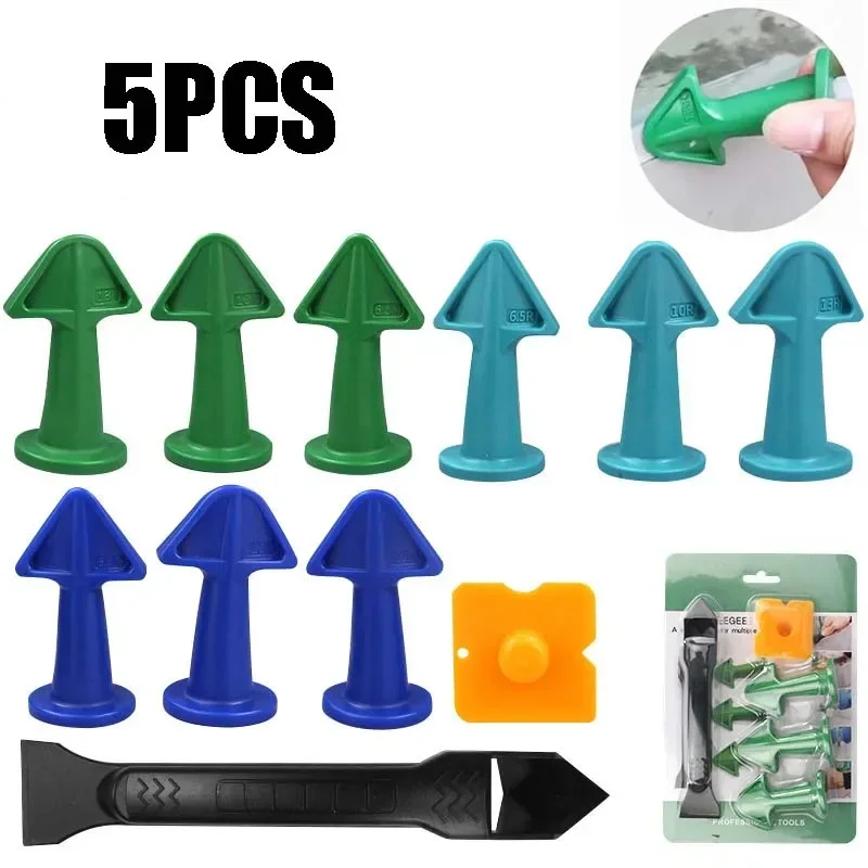 5 sztuk uszczelniacz uszczelniacz środek do usuwania silikonu końcówka wykańczająca zestaw skrobaków wielofunkcyjna gumowa łopata szpatułka do usuwania form podłogowych