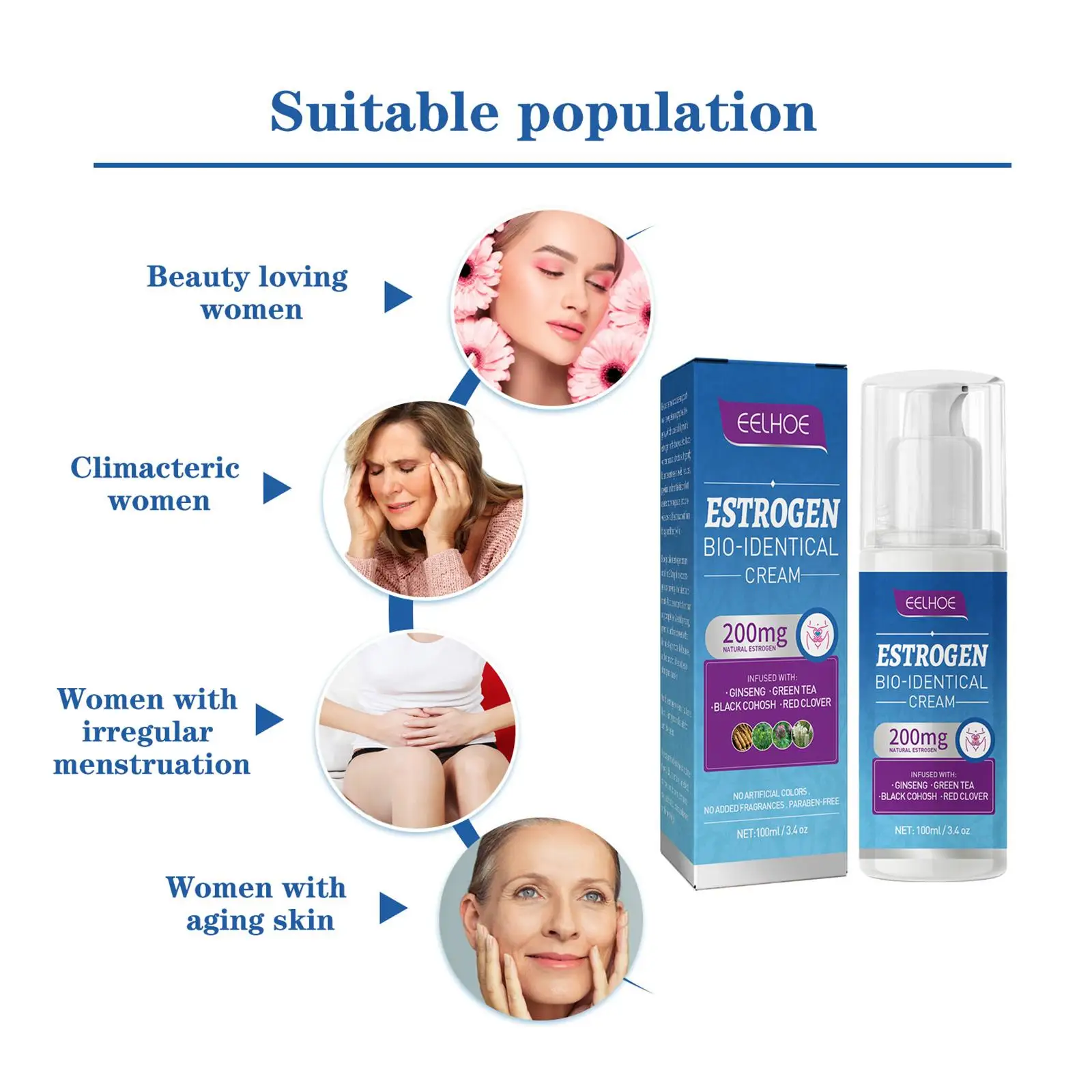 1/2/3pcs Progesterone Cream for Menopause Middle-Aged Elderly Woman Progesterones Women Hormonal Balance Menopause Estrogen - view 6