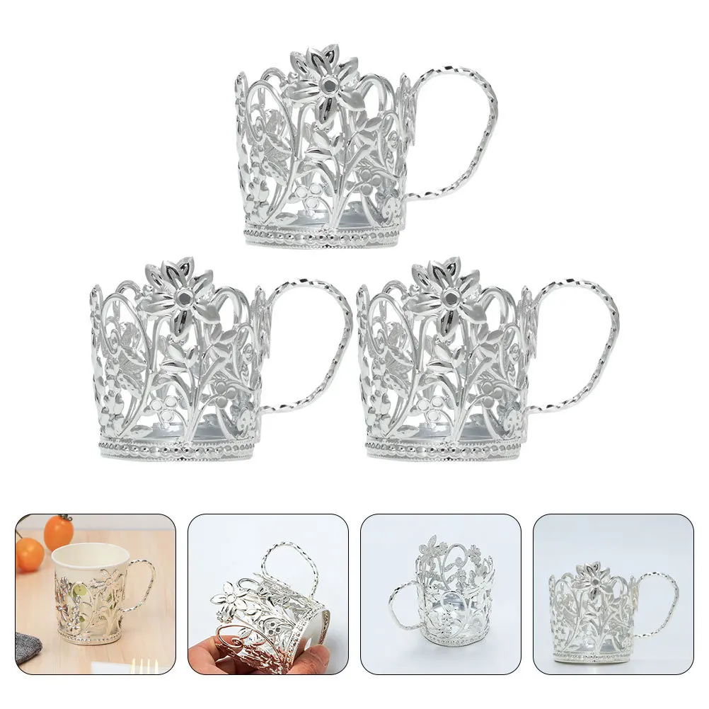 

3Pcs Water Cup Insulation Holders High-Grade Safe Design for Household Office Use and Gatherings Paper Cup Holder