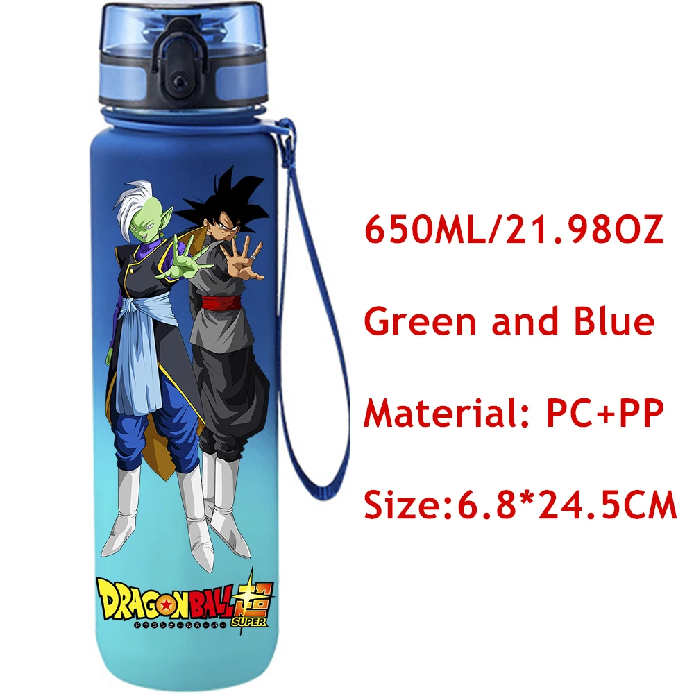 650ML Dragon Ball Anime Goku Black Zamasu Fashion Plastic PcLeak Proof Resistant Outdoor Portable Travel Sports Water Cup