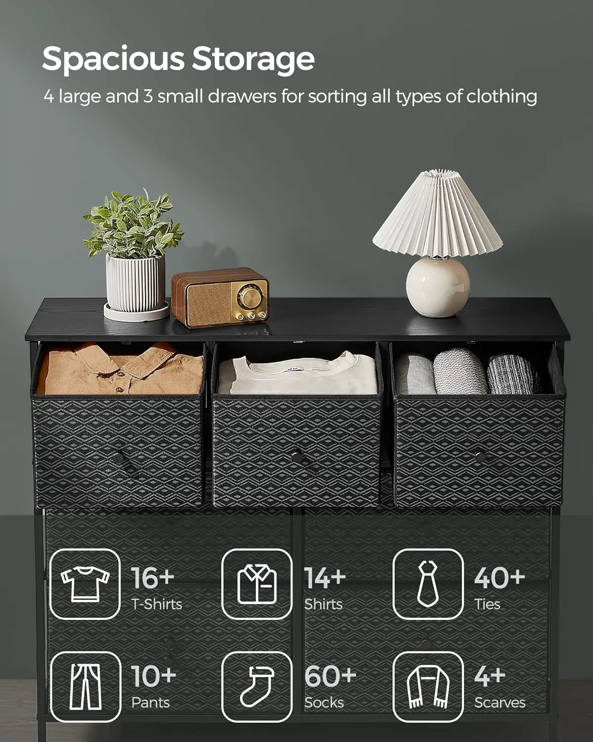 Collection-Commode pour chambre à coucher, commode de proximité, armoire de rangement