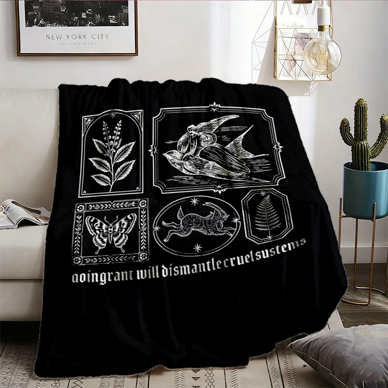 Loving Rage Will Dismantle Cruel Systems Cozy Blanket: Comfort Feminist Rage Flannel Throw