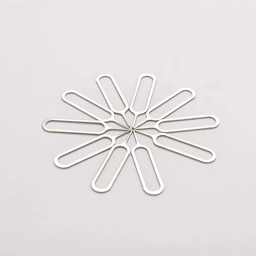 10pcs/set Sim Card Tray Removal Eject Pin Key Tool Stainless Steel Needle For Huawei For IPhone IPad Samsung