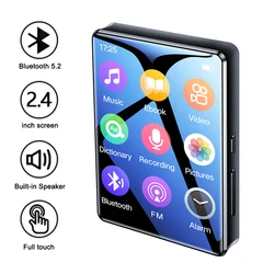 Mini Portable MP3 Player Bluetooth HiFi Stereo Music Player Full Screen MP4 Video Playback With FM Radio Recording For Walkman