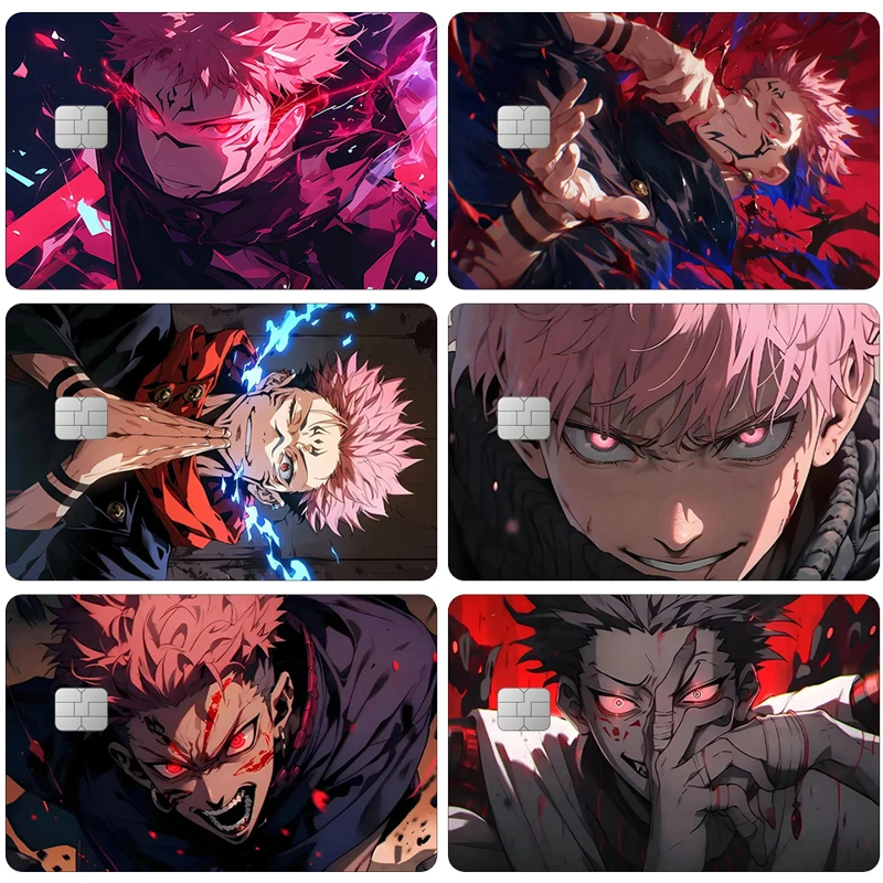 

Наклейки-скины для карт Jujutsu Kaisen: Юдзи Итадори, Рёмен Сукуна. Документы, ID-карты, студенческие пропуска, декоративные нашивки, стикеры для карт. Подарок.