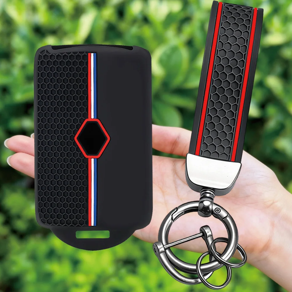 Silicone Car Key Case Cover Shell FOB for Renault Koleos Captur Kadjar Megane Clio Talisman Scenic Arkana Zoe for Dacia Sandero