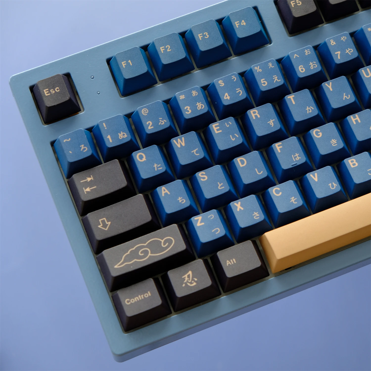 Imagem -03 - Teclas Gmk Azul Samurai Keycaps Pbt Cereja Perfil Sublimação de Tinta para Teclados Mecânicos Personalizados 61 68 87 96 Layout 129