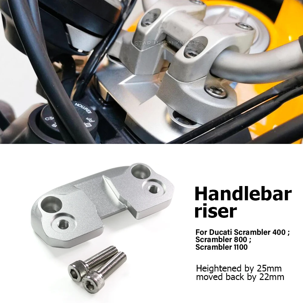 For Ducati Scrambler 1100 400 800 Full Throttle Accessories Handlebar Riser Clamp Handle Bar Height Adjustment Mount Adapter