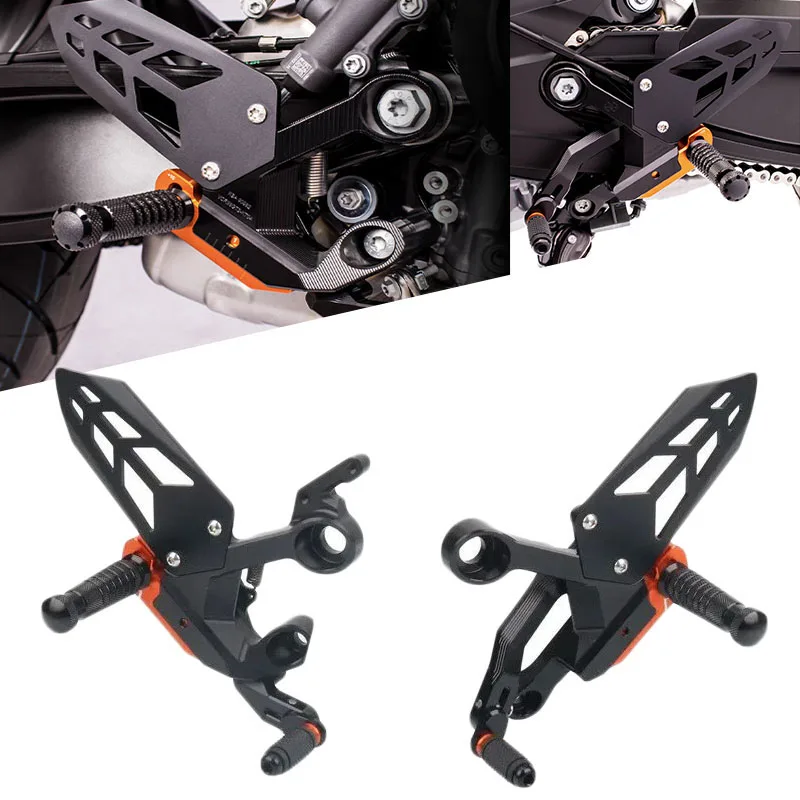 Motorcycle CNC Aluminum Adjustable Rearset Rear Set Footrest Foot Pegs Fit For DUKE 790 For DUKE 890 2017-2023