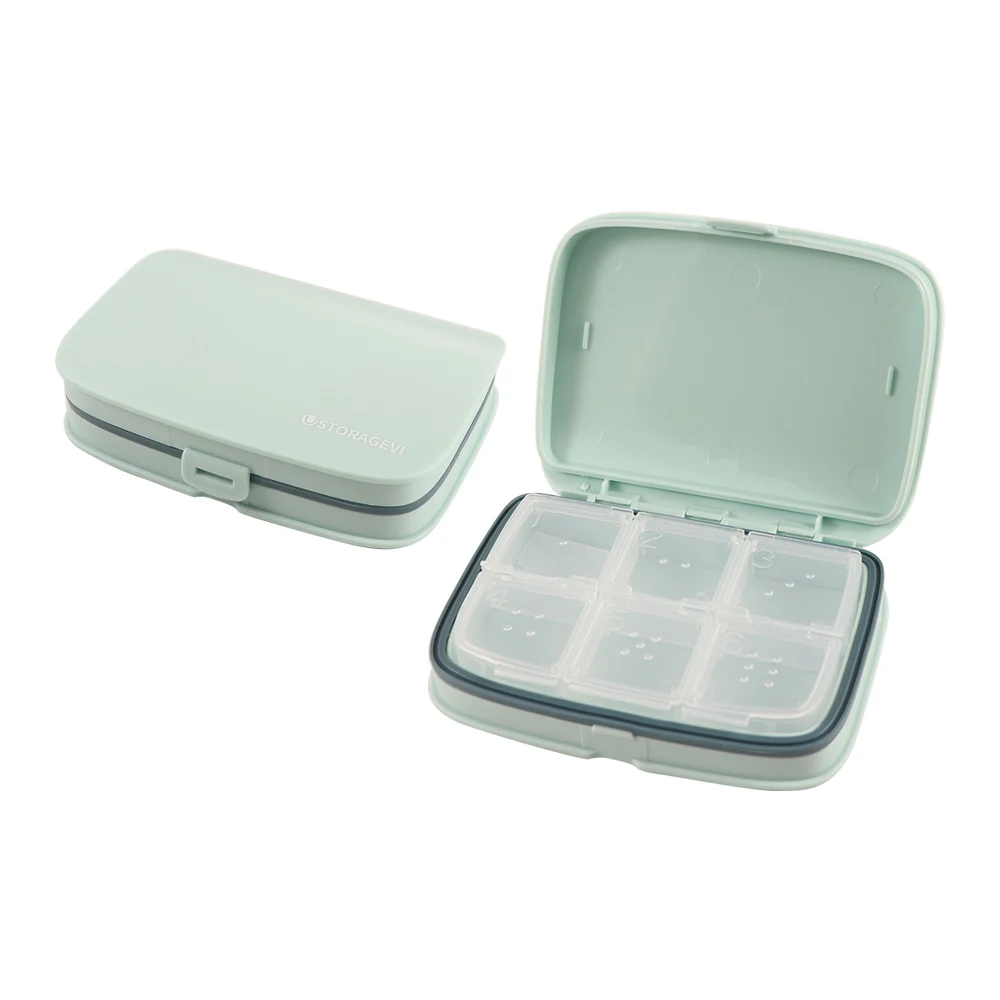 Convenient Travel Candy Box Pill Organizer Case 4/6 Grid Weekly 7 day Pill Box Pill Tablet Dispenser Storage Box Pill Case