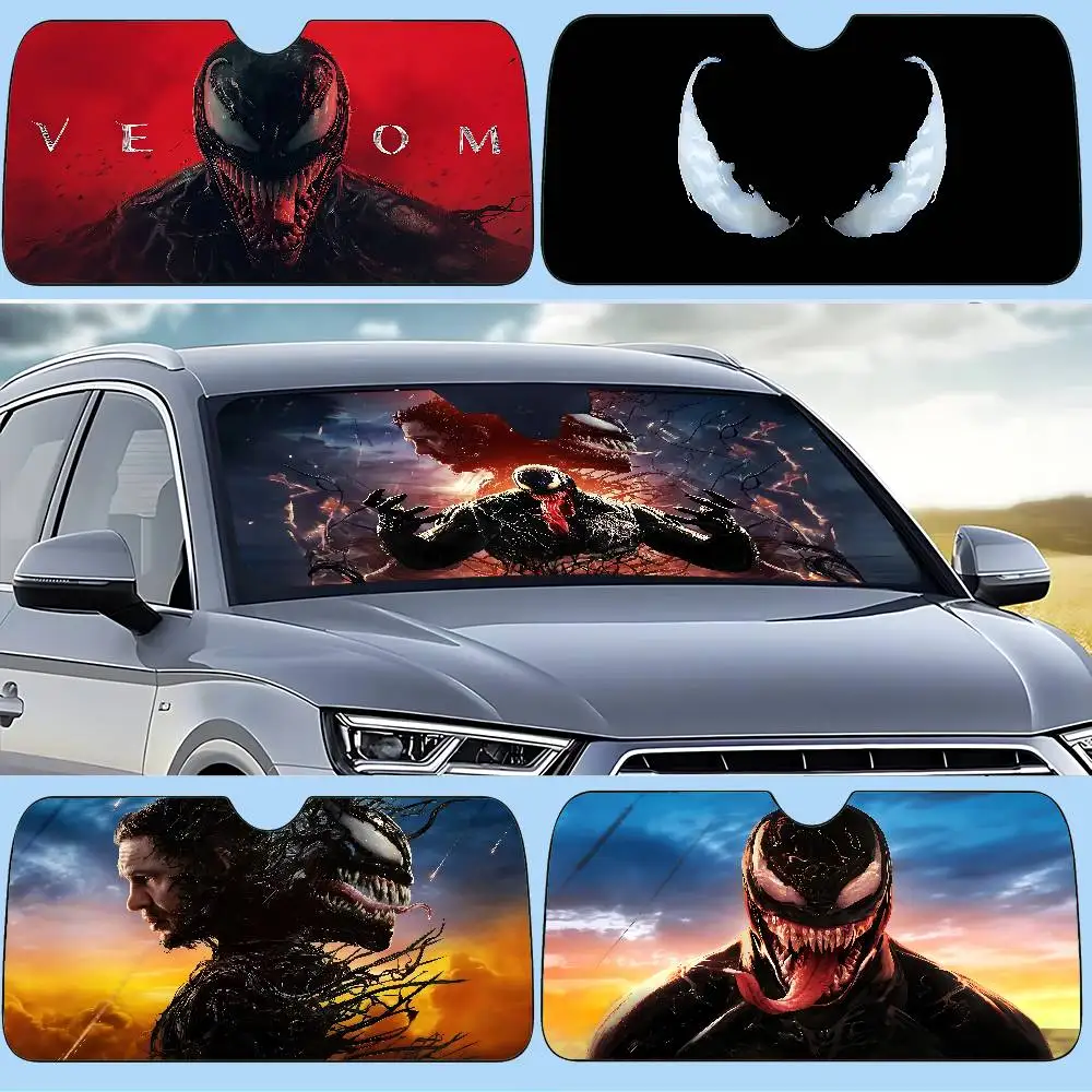 Classic Movie-E-venomS Cool Stylish And Trendy Windshield Sunshade, Car Windshield Cover Car Sunshade Curtain Car Sun Protection