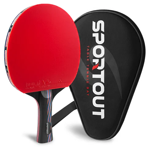 Table Tennis Bats, Portable Table Tennis Set, Ping Pong Bats for Outdoor Indoor Table Tennis Table, High-Performance Paddle, Com
