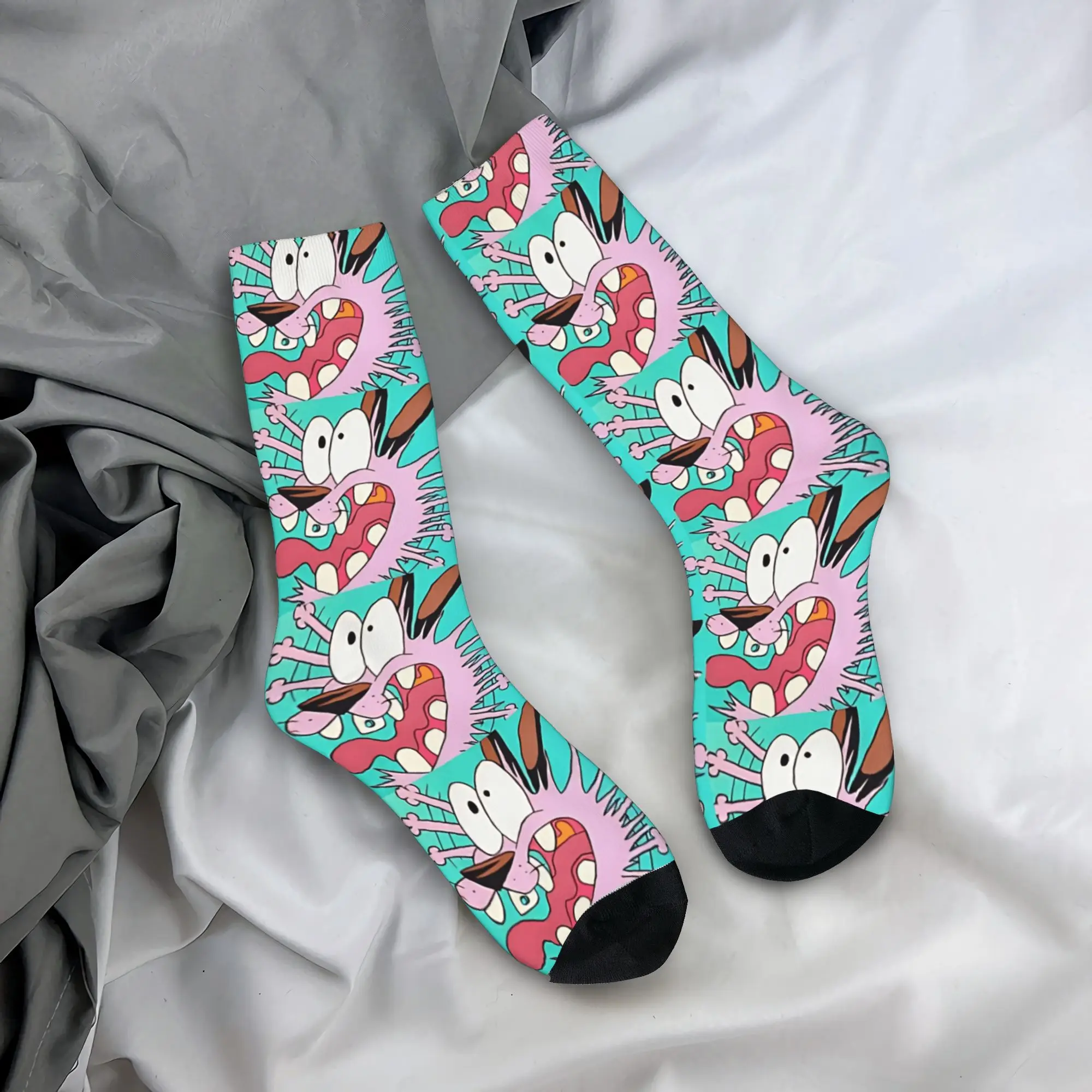 لديك الشجاعة! جبان الكلب الشجاعة جوارب القوطية الجوارب للجنسين الرجال الجوارب المريحة الشتاء عدم الانزلاق الجوارب هدية عيد ميلاد