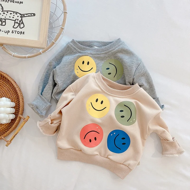 INS New Baby Girl Sweatshirt 0-4Years Children Boy Long Sleeve O-Neck Print Jumper Top Striped Legging Bottom 2PCS Separate Suit