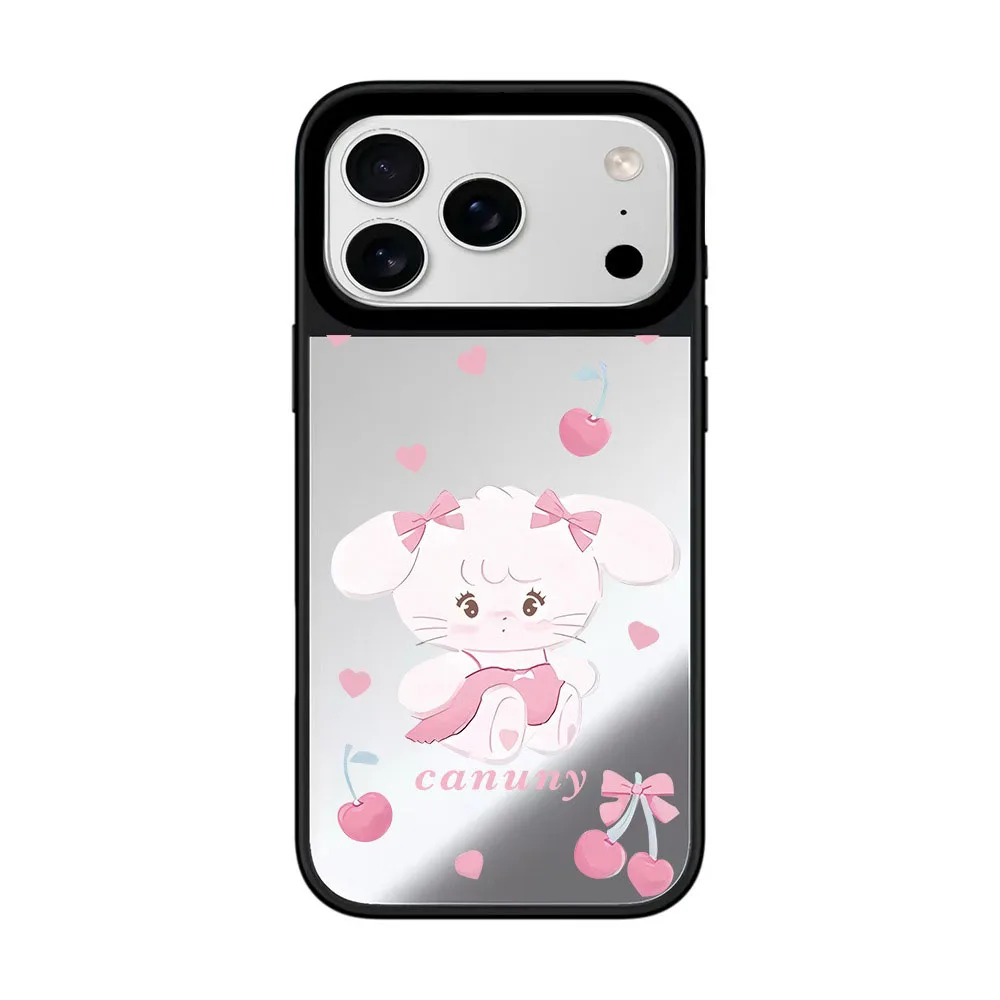 

Heart Cherry Cat Mirror Surface Magnetic Phone Case Cover for IPhone 12 13 14 15 16 17 Pro Max Case for IPhone 17 Air