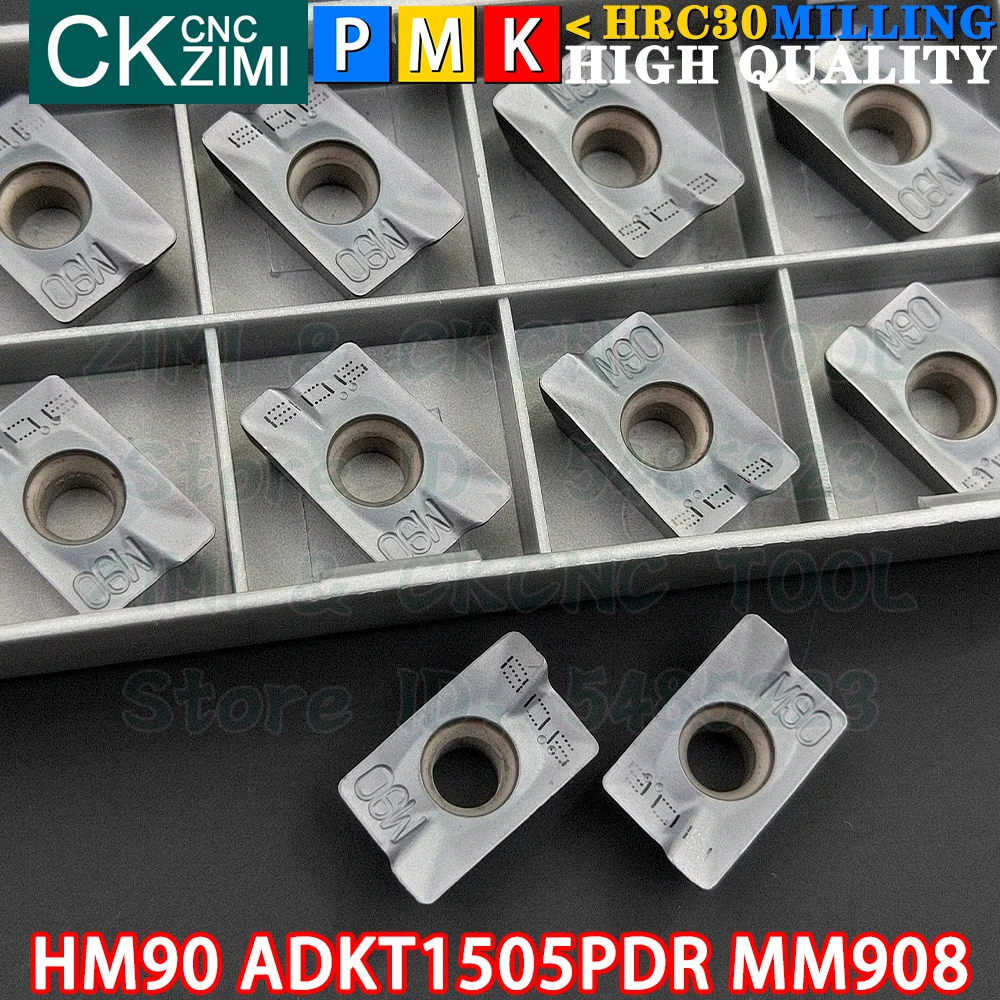 HM90 ADKT1505PDR MM908 HM90 ADKT 1505 PDR MM908 Carbide Inserts Shoulder Milling Inserts Tool CNC Indexable milling Cutting Tool