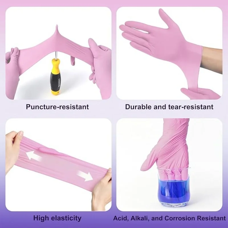 20PCS Kids Disposable Nitrile Gloves for Children Crafting Painting Gardening Cooking Household Cleaning Gloves Powder Free