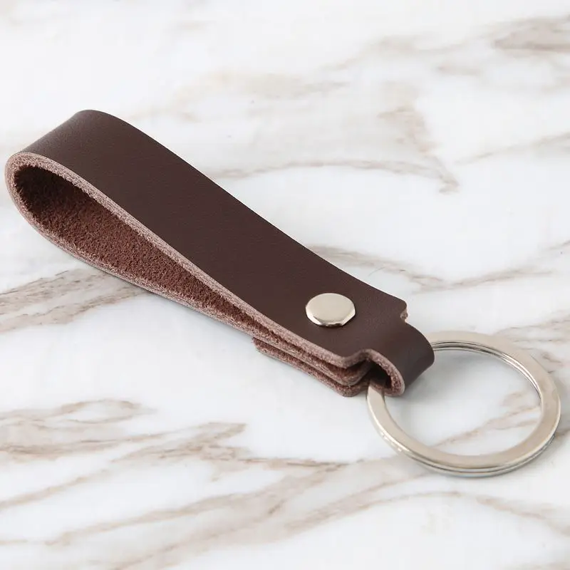 Vintage Leather Key Chain With Cowhide Rope Car Male And Female Lovers Personality Korean Creative Leather Key Chain