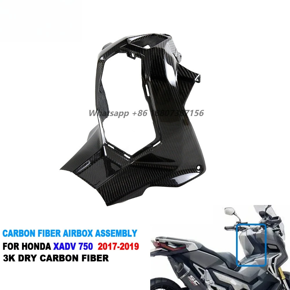 

AISKA 3K Full Dry Carbon Fiber Motorcycle Accessories Fuel Tank Cover Airbox Assembly Cover for XADV 750 2017 2018 2019