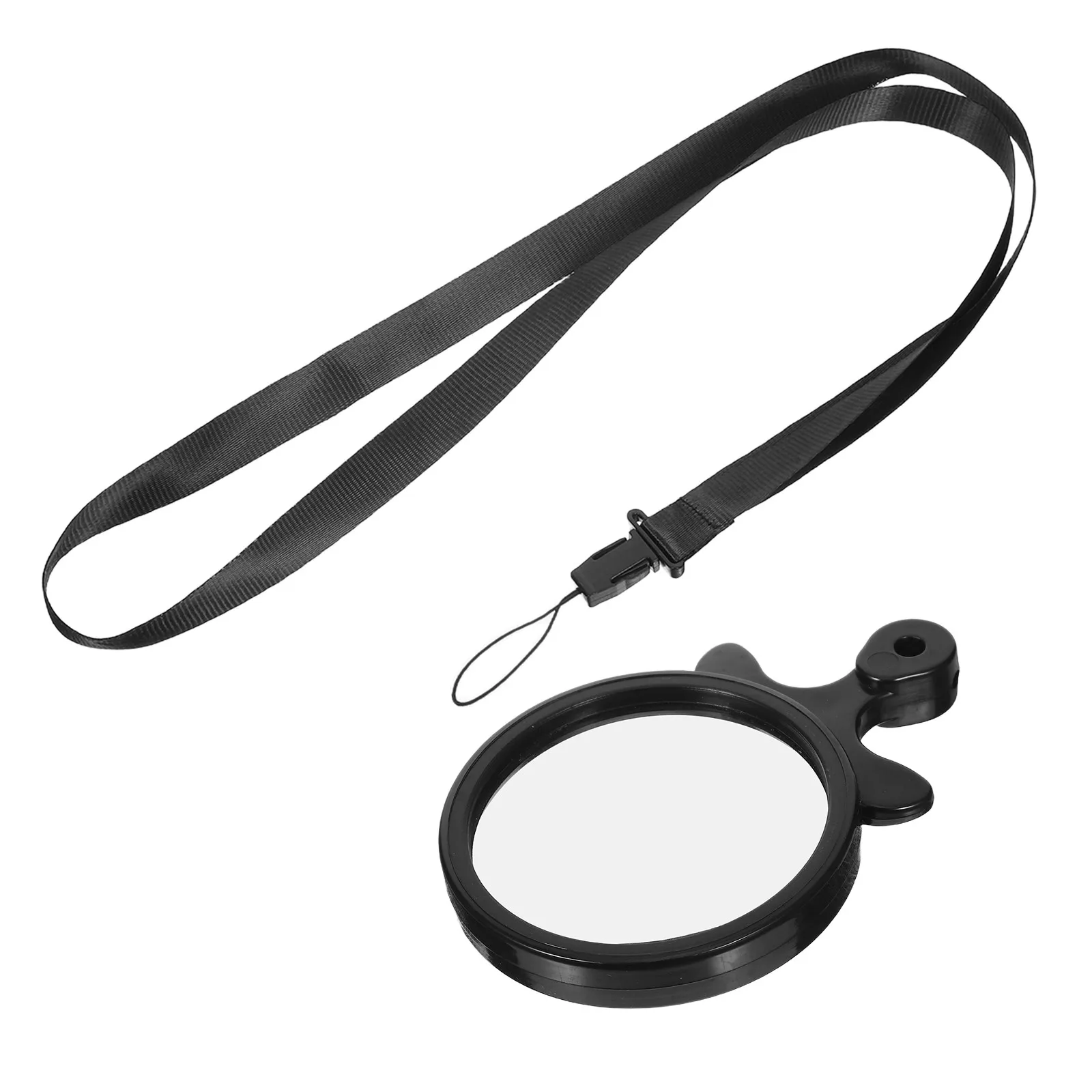 Lightweight Compact Pocket Magnifier with Lanyard High Definition Optical Glass Lens for Jade Gemstone Inspection Reading Page