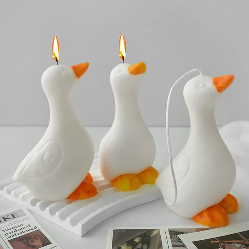 Large Duck Silicone Candle Molds 3D Duck Soap Aromatherapy Plaster Crystal Resin Casting Mold DIY Handmade Crafts Making Tool