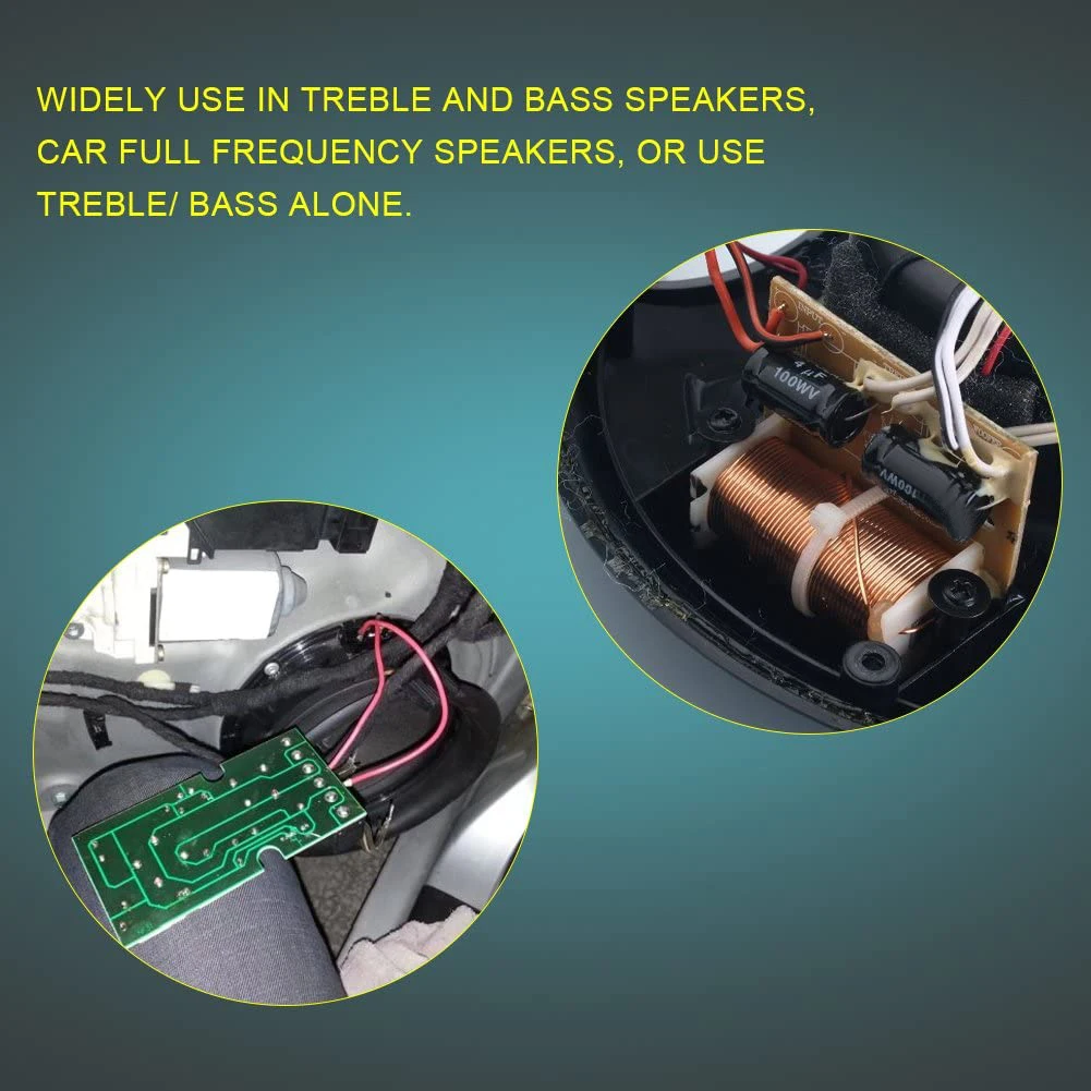 AT12 2Pcs 400W Speaker Frequency Divider 2 Way 2 Unit Hi-Fi Soundshelf Crossover Filters Woofer And Tweeter