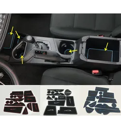 For Toyota RAV4 2014 2015 2016 2017 2018 Car Groove Gate Slot Armrest Storage Rubber Non-Slip Mats Mat Door Stick Pad/Cup 14pcs