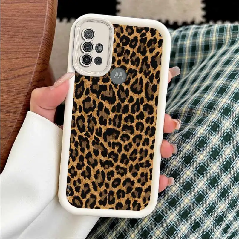 G20 Leopard Elegance Sky Eye Ladder Phone Case For Motorola Moto G84 G64 G54 G53 G34 G30 G24 G22 G20 G14 G10 G04 G04S Cover