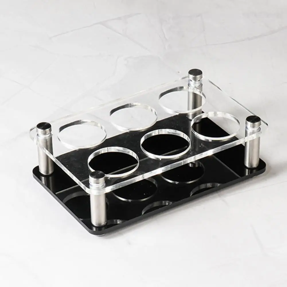 Suporte de vidro de vinho transparente, Cremalheira base pesada, Bandeja acrílica, Copos de champanhe