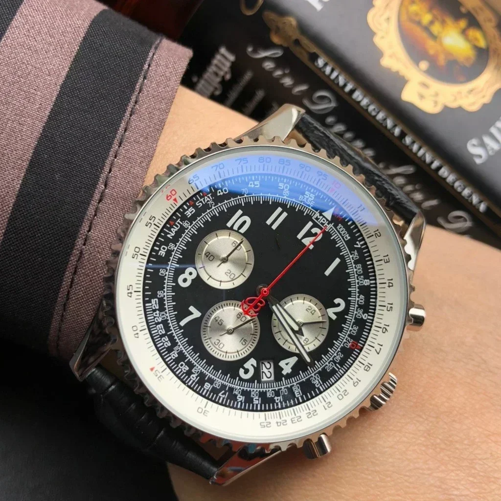 Montre chronographe à quartz Avenger pour homme, cadran noir, blanc, bleu, luxe, nouveau