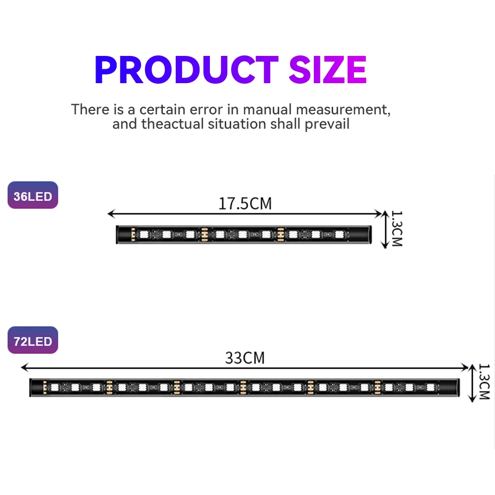 RGB LED Motorcycle Atmosphere Foot Light Kit APP Music Control Flexible Waterproof Neon Strip For Car Moto Decorative Lamp 12V view 2
