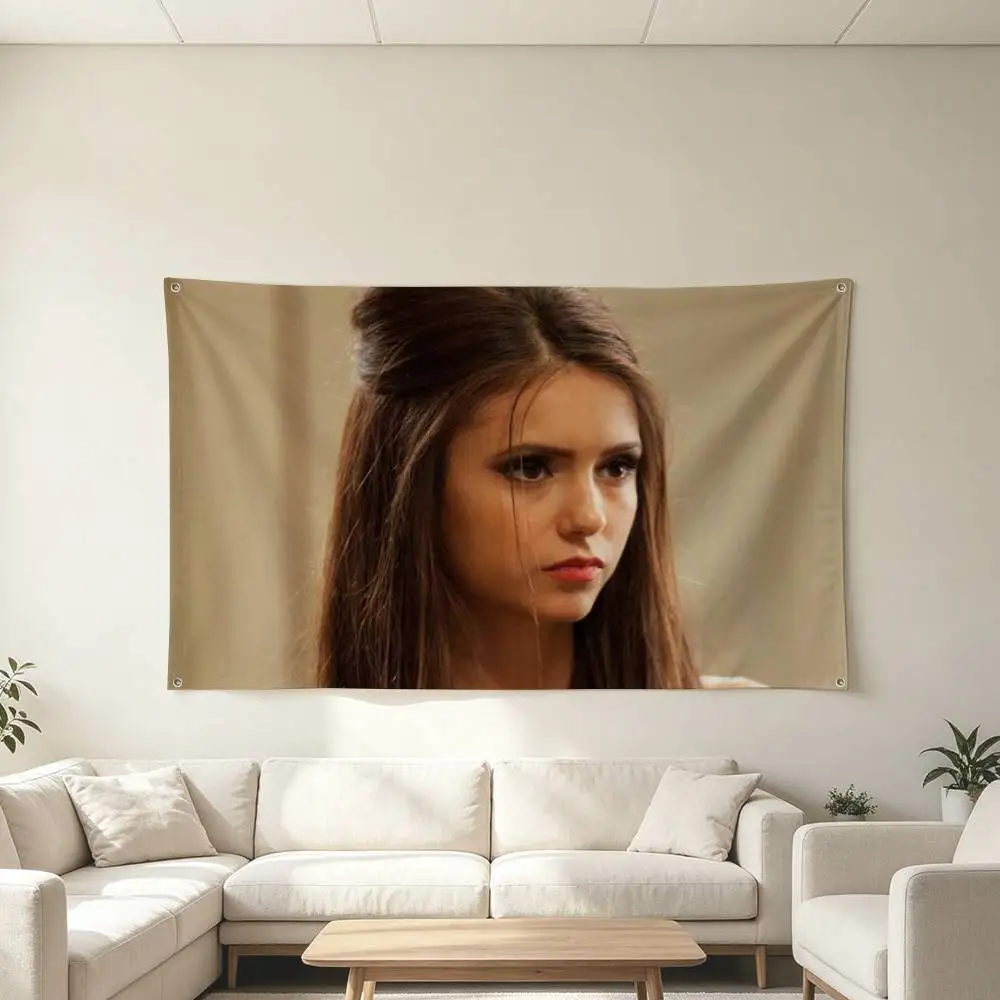 Vampire Diaries Nina D-Dobrev Flag Suitable For Party Club Outdoor Interior Wall Decoration Banner Fans Gift