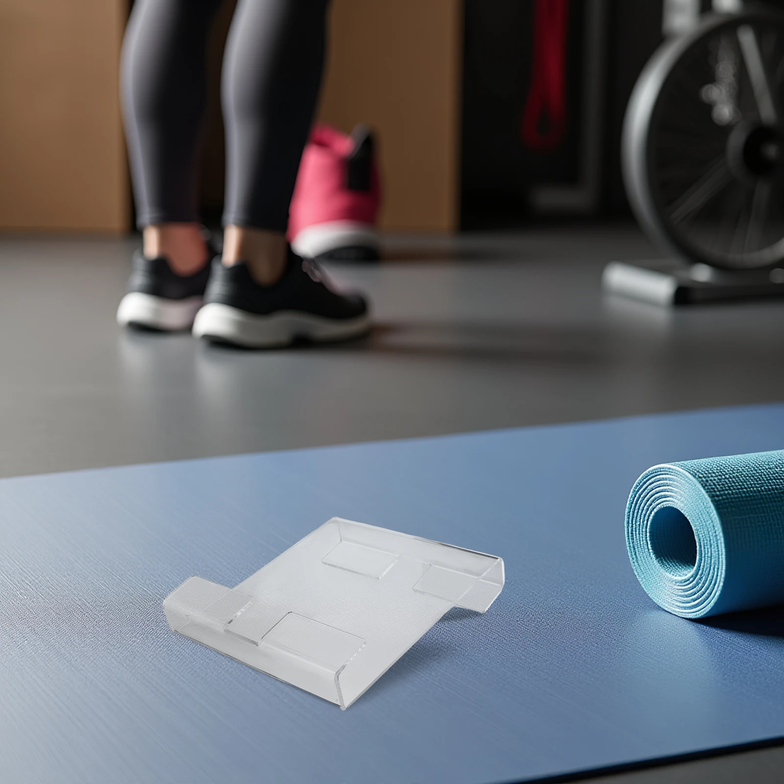 Clear Acrylic Fitness Bike Reading Stand for Tablets Books and Magazines on Exercise Bikes Tablet Holder for Spin Bike