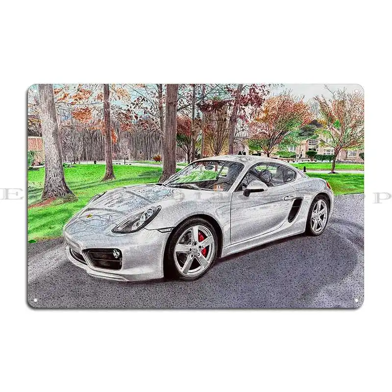 981 Cayman S Metal Plaque Cinema Kitchen Pub Plates Personalized Party Tin Sign Poster