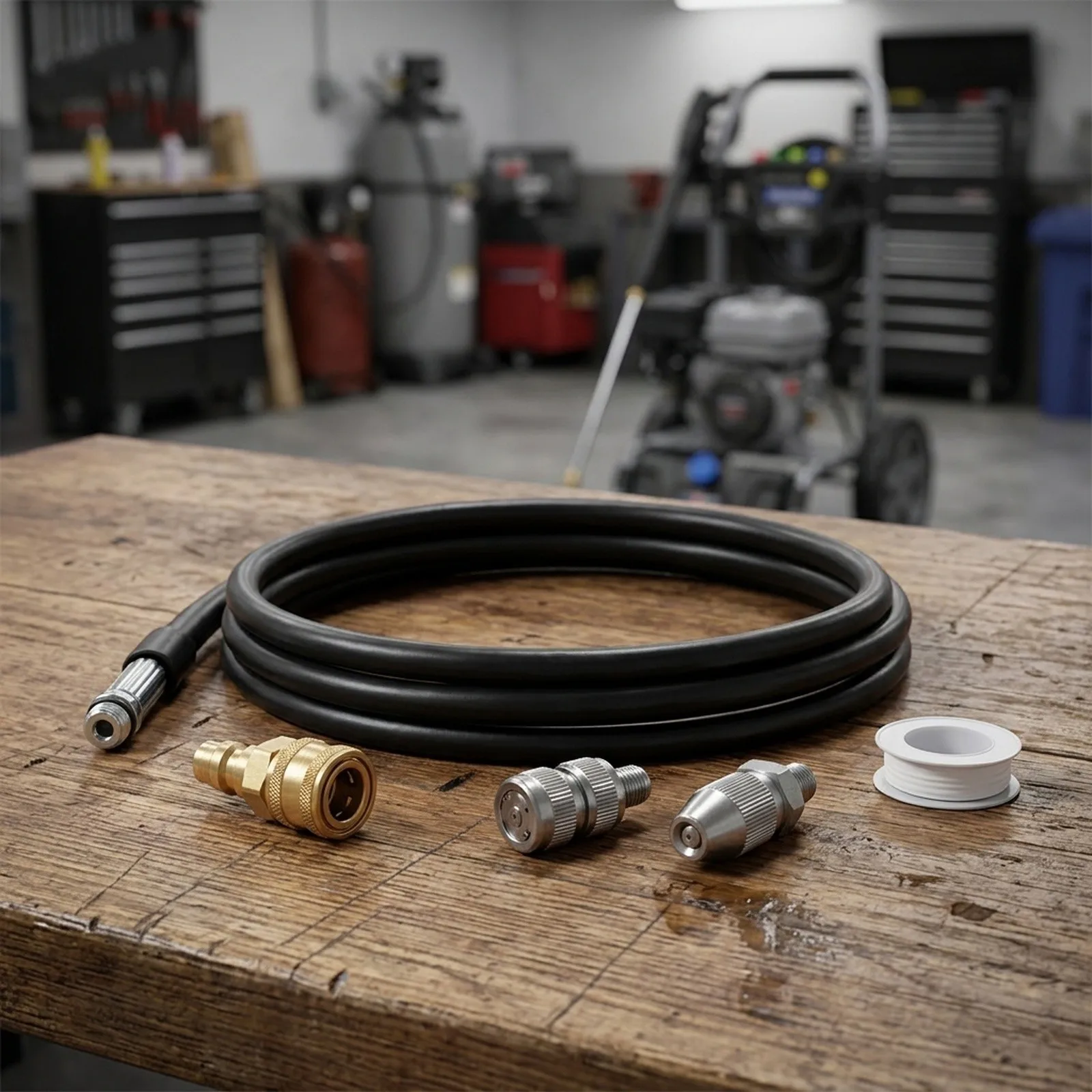 Black Drain Cleaning Hose High-pressure Flexible Tube Wear-resistant Multiple Length Options Includes 2 Spray Heads