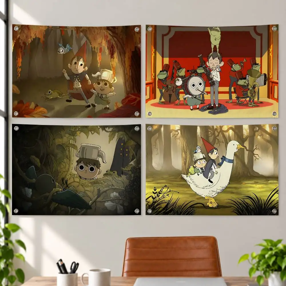 TV Series O-Over the Garden Wall Aesthetic Wall Tapestry Flag Printed Wall Hanging Living Room Party Outdoor Decor