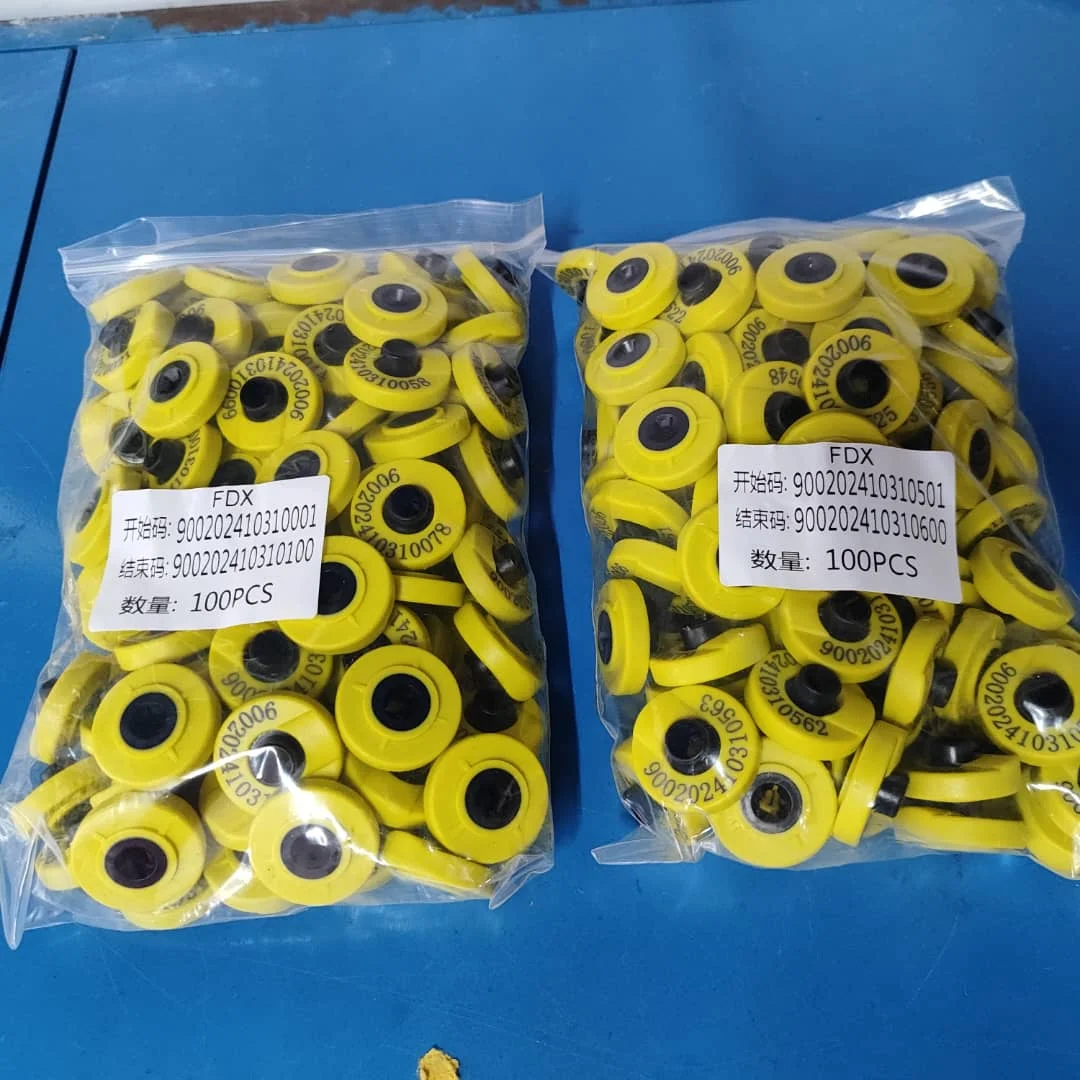 czstar 100pcs rfid ear tag 134.2khz EM4305 ISO 11784 11785 animal rfid tag for cattle sheep goat Livestock tracking management