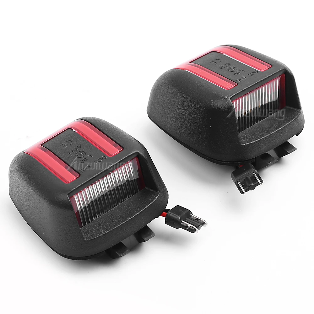 2pcs Red Tube SMD LED Number License Plate Light Lamps For Nissan Frontier Navara D40 2007-2019 Titan Armada Xterra Pickup Truck