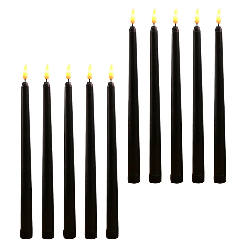 

10pcs LED Candles Operated Plastic Flameless Taper Decor Long Lasting Safe Odorless Wedding Party Christmas