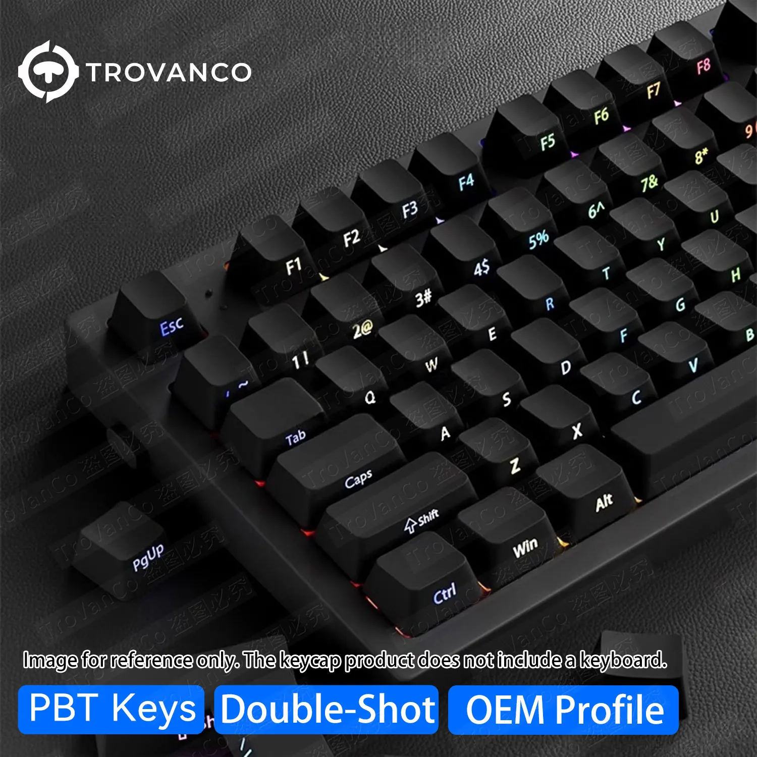 

Gradient Keycaps Side Printed PBT Double Shot Shine Through OEM Profile for MX Switches Gaming Keyboard 133 key caps