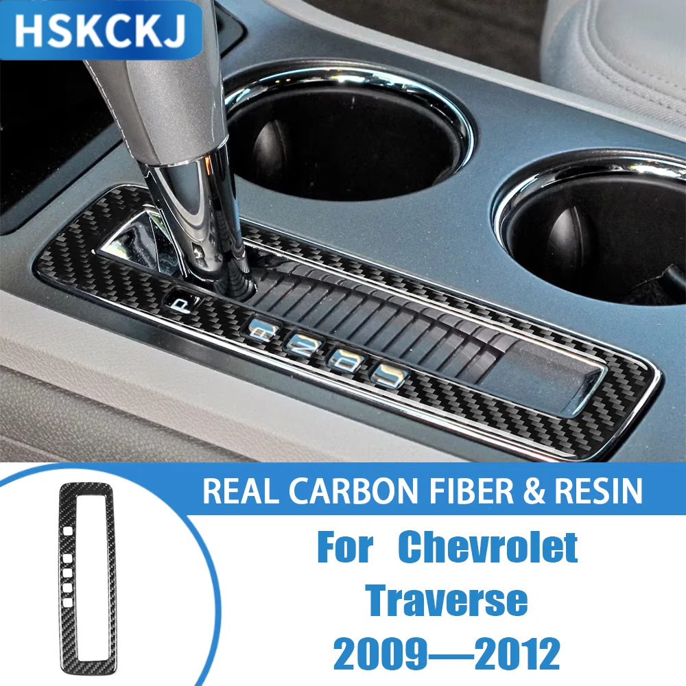 

Car Interior Accessories Console Gears Shiter Display Panel Carbon Fiber Trim Sticker For Chevrolet Traverse 2009—2012