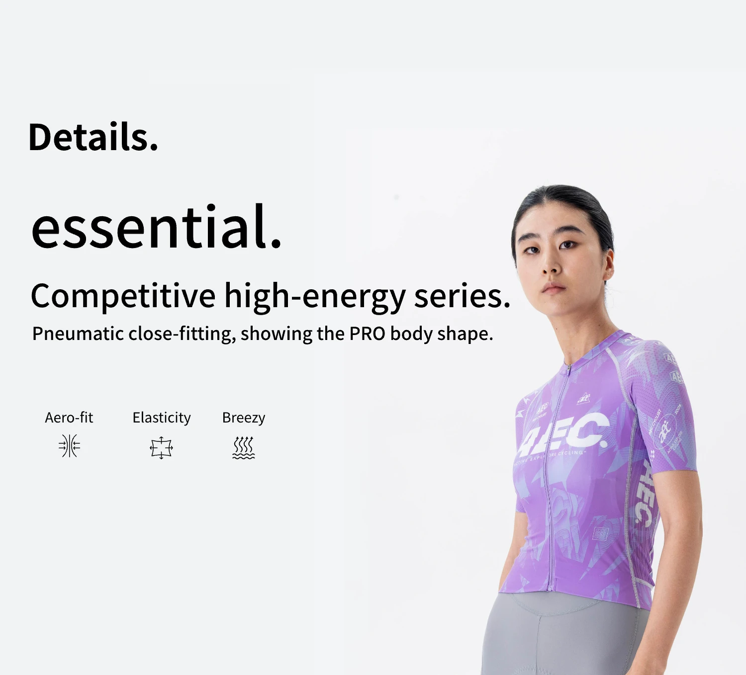 AEC.CYCLIST Herren Kurzarm-Radtrikot Leichtes Schnelltrocknendes Rennrad-Oberteil 2026 MTB Fahrrad Damen Trikot – Detail 3