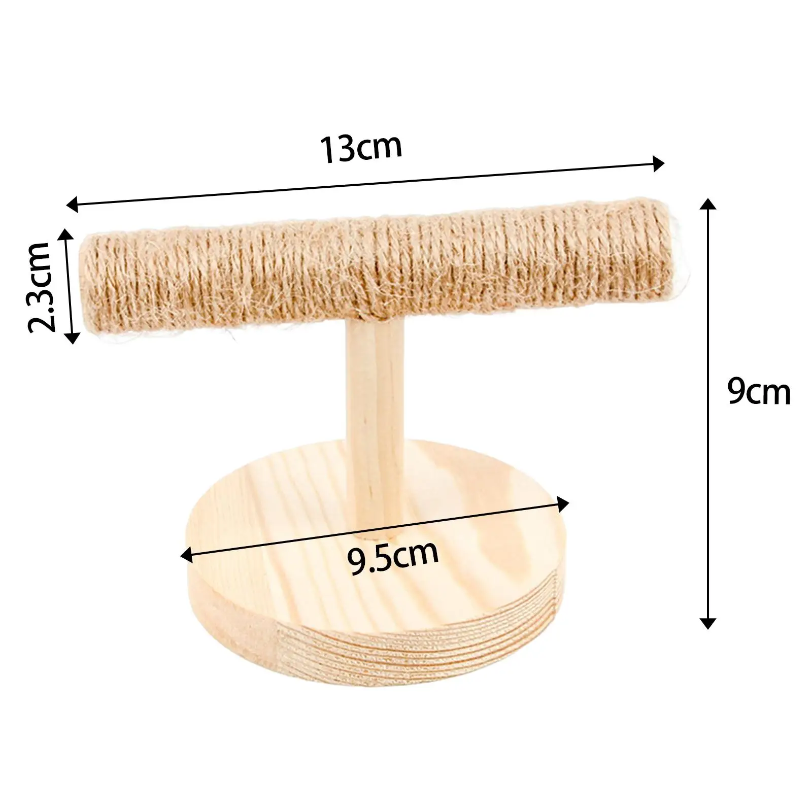 Solid Wood Tabletop Play Gym Bird Perch Stand Desktop Playground Toy for Parrot Training and Cage Accessories