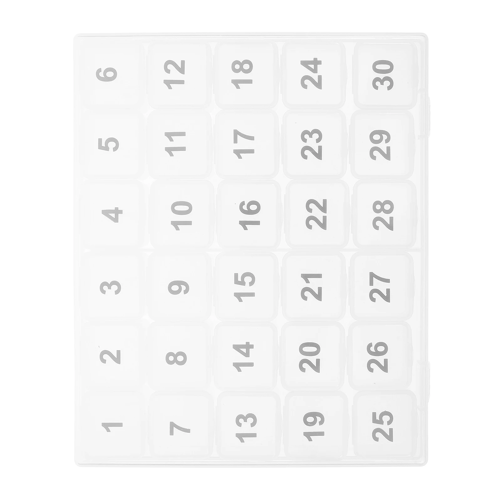 

30 Days Pill Organizer Month Organizer Monthly Travel Medicine Box 3X3cm PP Portable Storage Case for Medication