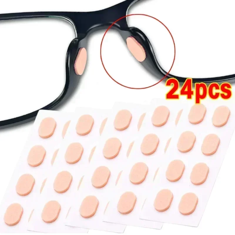Self-Adhesive Eye Glasses Nose Pads EVA Foam Anti-Slip Reusable Mini Soft Oval Shape Glass Eyeglasses Accessories Kit 안경 코패드