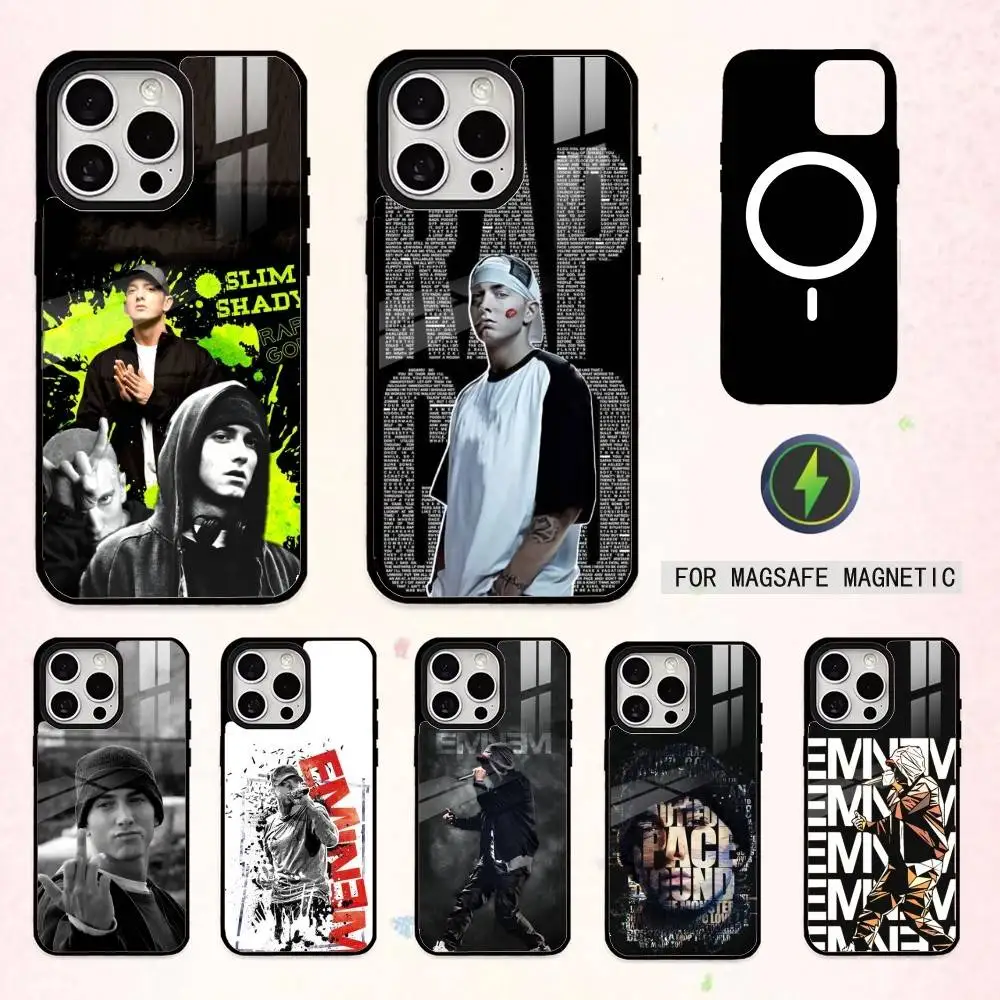 

R-Rapper Eminem Phone Case For iPhone17,16,15,14,13,12,11 Plus,Pro Max Magnetic For Magsafe Wireless Charging