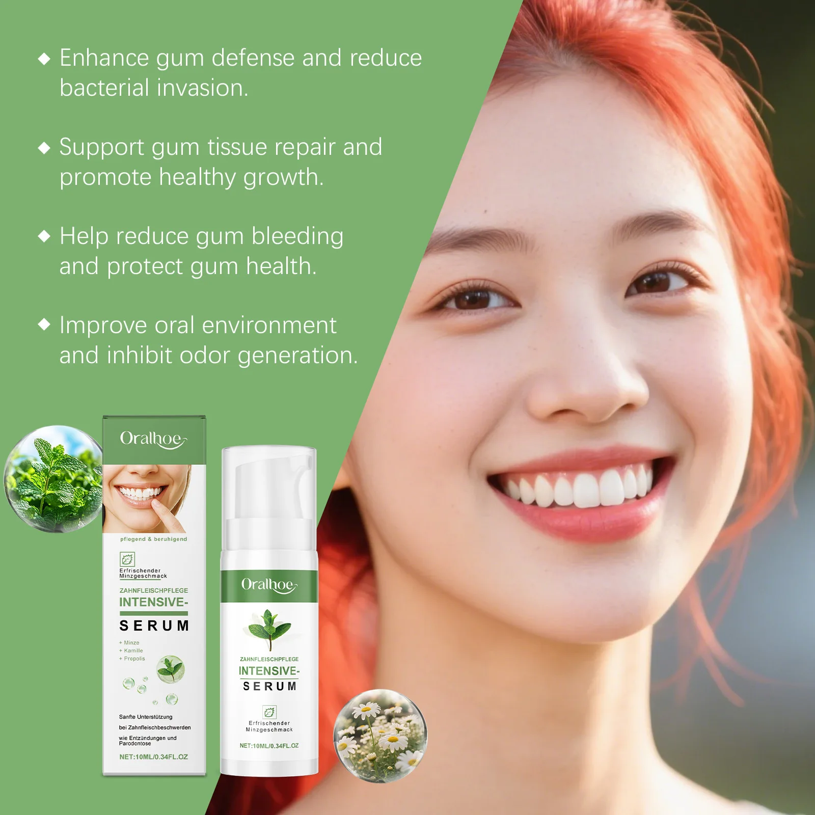 2026 New Gum Repair Essence 7 Days Relieve Bleeding Swelling Periodontal Care Deep Clean Plaque Fresh Breath Oral Serum