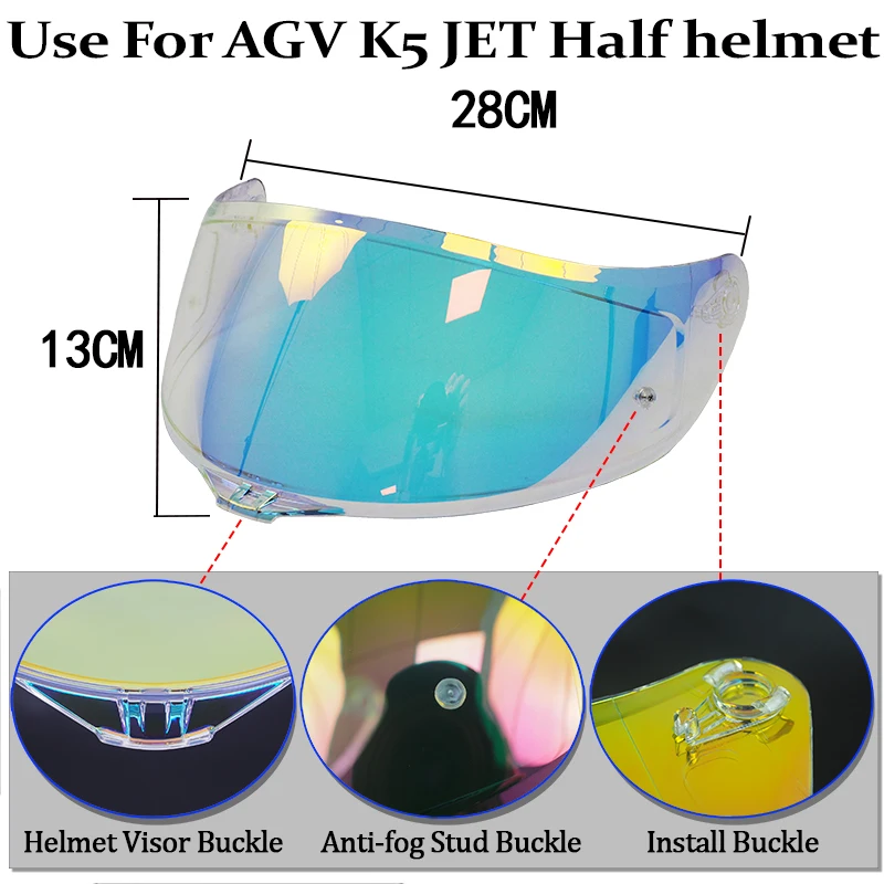K1 خوذة قناع ل AGV K1 الجبهة فتح نوع اللونية قناع دراجة نارية درع خوذة عدسة الأشعة فوق البنفسجية المحمية ليلا ونهارا #4
